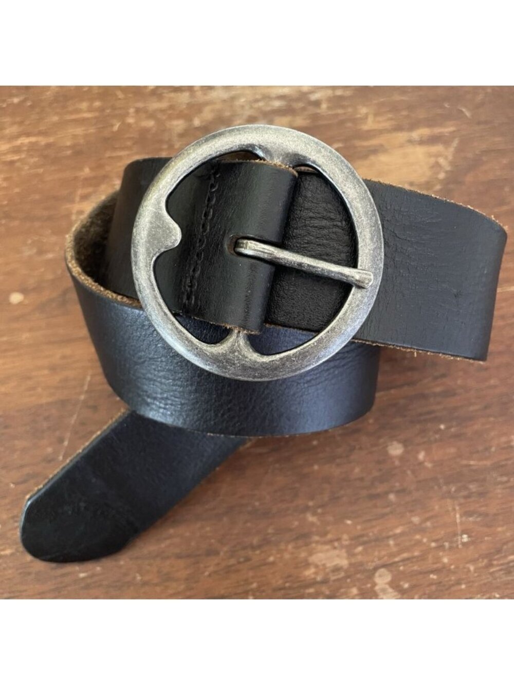 Nordstrom Treasure & Bond DARK BROWN REAL LEATHER BELT Boho Bohemian 30”-32”